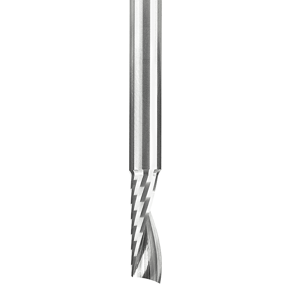 5mm x 64mm Up-Cut 'O' Plastic Cutting CNC Spiral Router Bit, 1-Flute, 5mm Shank - Alt Image 1