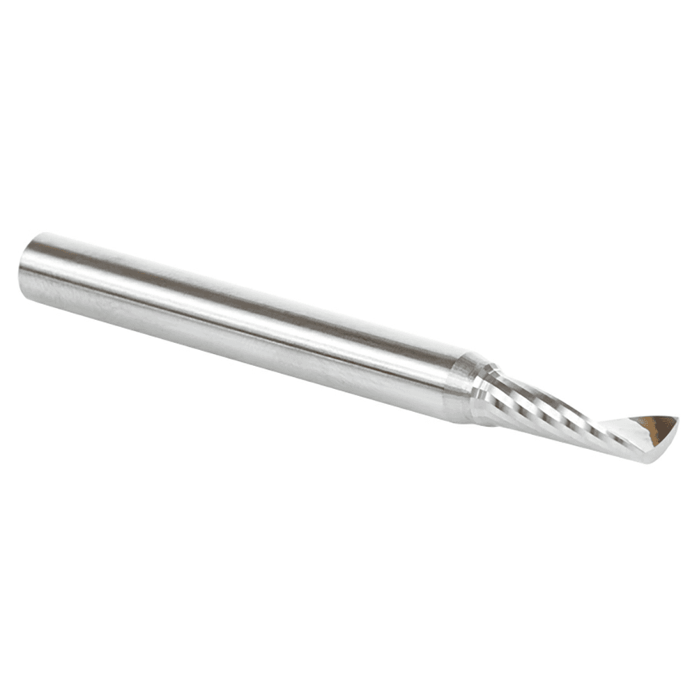 5mm x 63mm Up-Cut 'O' Aluminum Cutting CNC Spiral Router Bit, 1-Flute, 6mm Shank - Alt Image 2