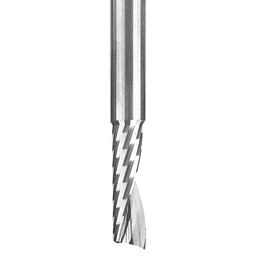 6mm Dia x 20mm Metric Solid Carbide CNC Spiral 'O' Single Flute, Plastic Cutting, 6mm Shank, 64mm Long Up-Cut Router Bit Alt 2 - Image