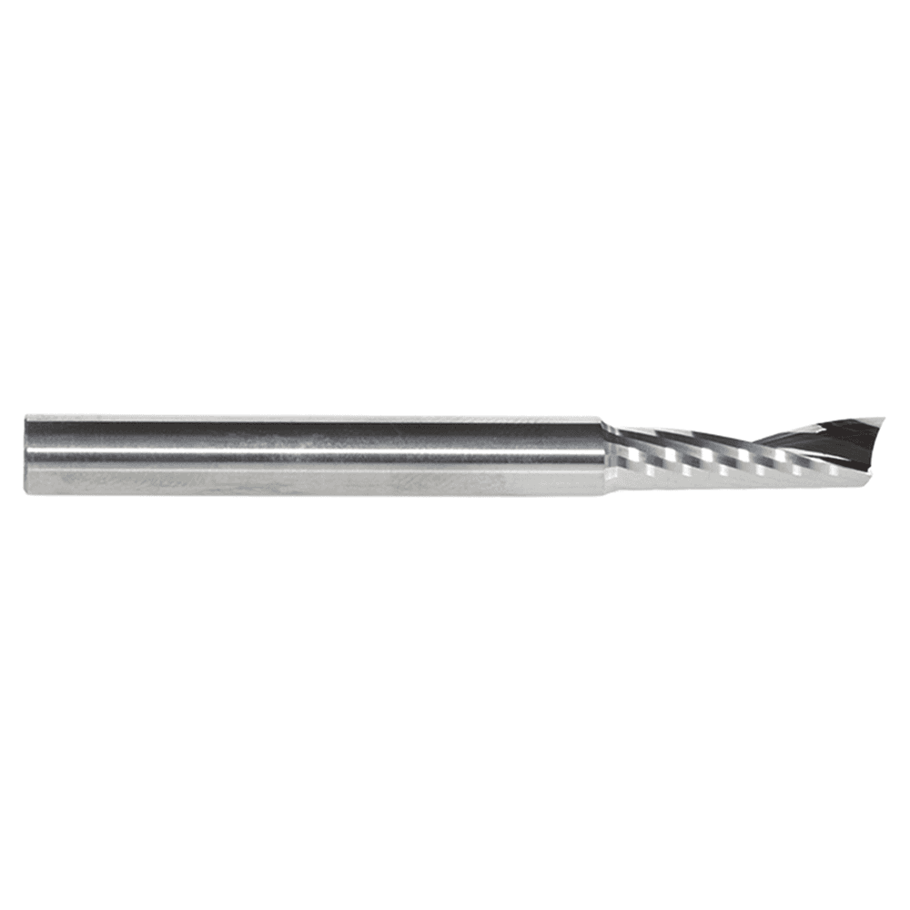 6mm Dia x 20mm Metric Solid Carbide CNC Spiral 'O' Single Flute, Plastic Cutting, 6mm Shank, 64mm Long Up-Cut Router Bit Alt 3 - Image