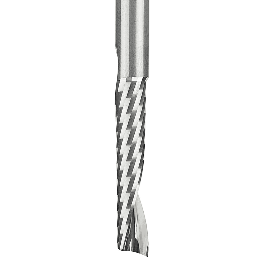 6mm x 75mm x 30mm Up-Cut 'O' Plastic Cutting CNC Spiral Router Bit, 1-Flute, 6mm Shank - Alt Image 1