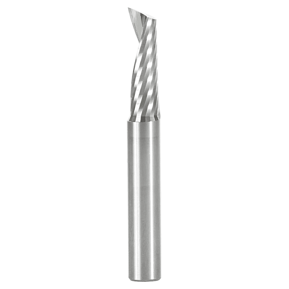 8mm x 64mm Up-Cut 'O' Aluminum Cutting CNC Spiral Router Bit, 1-Flute, 8mm Shank - Main Image