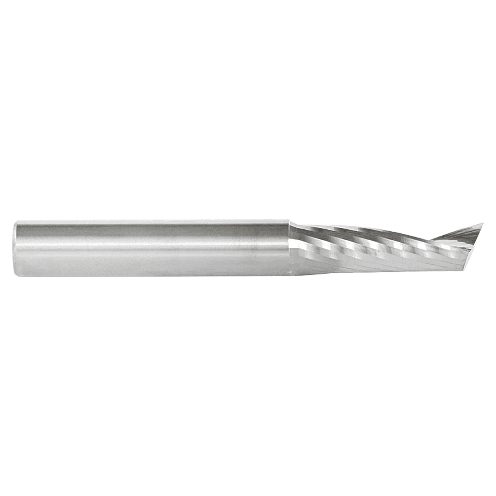 8mm x 64mm Up-Cut 'O' Aluminum Cutting CNC Spiral Router Bit, 1-Flute, 8mm Shank - Alt Image 1
