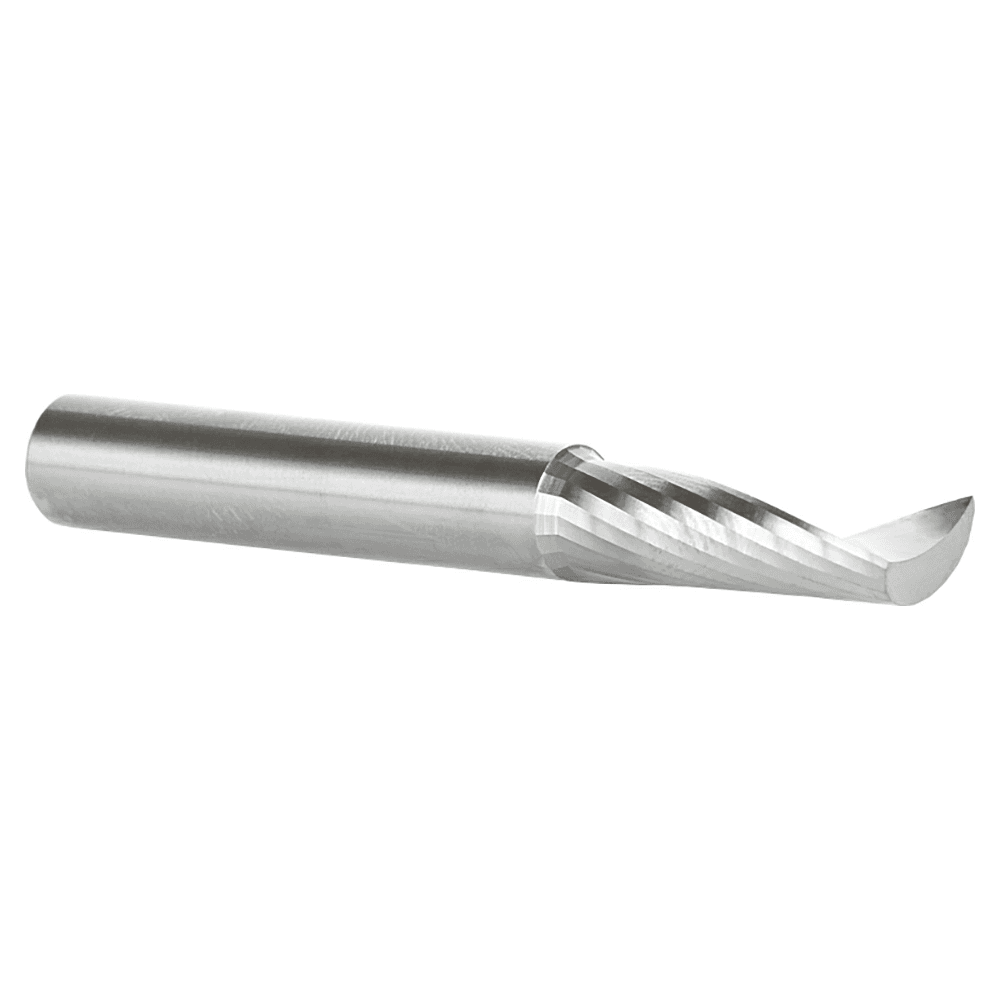 8mm x 64mm Up-Cut 'O' Aluminum Cutting CNC Spiral Router Bit, 1-Flute, 8mm Shank - Alt Image 2