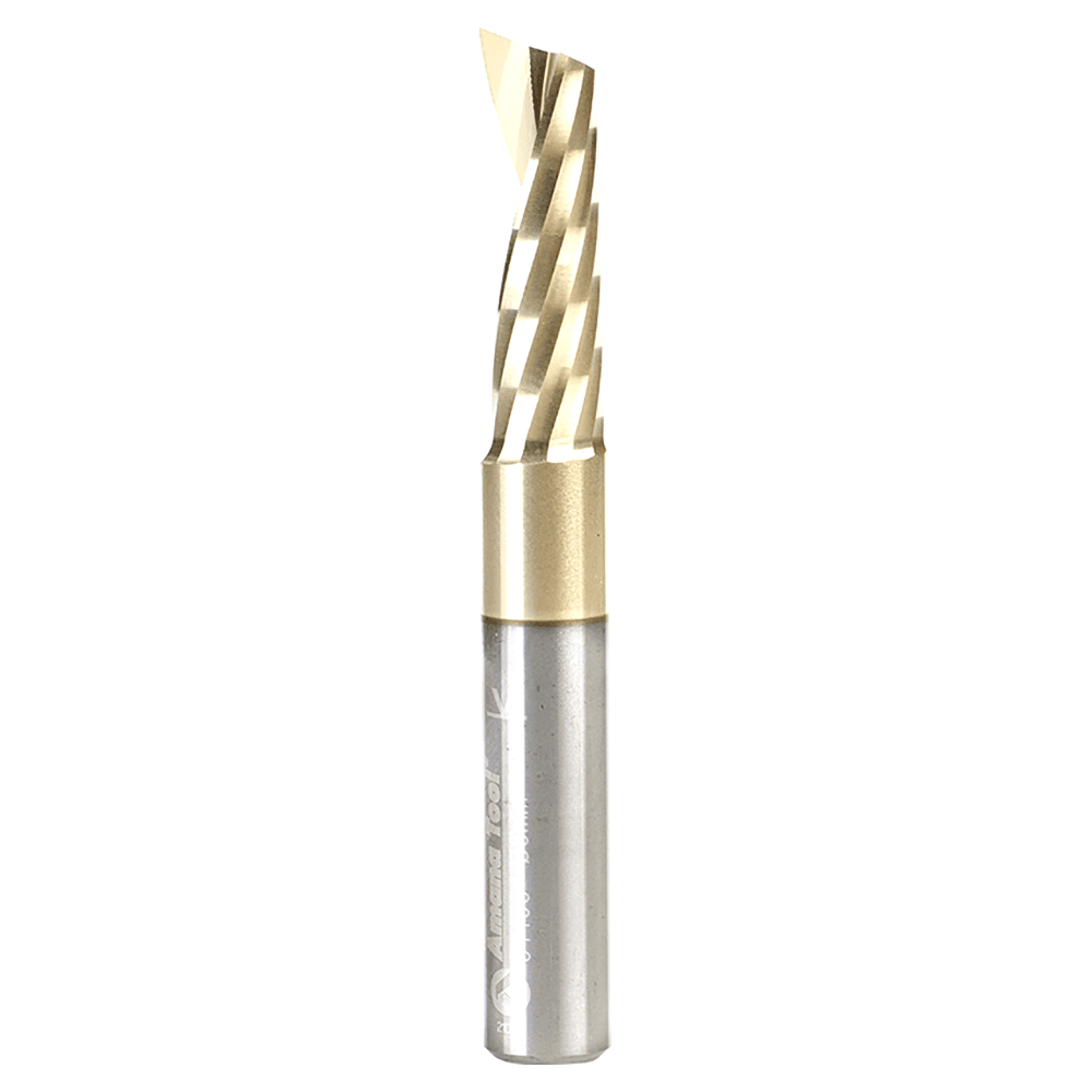 8mm x 64mm x 25mm Up-Cut 'O' Aluminum Cutting CNC Spiral Router Bit, 1-Flute, 8mm shank Alt 1 - Image
