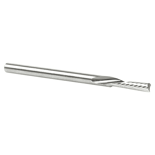 1/8" x 2" Down-Cut 'O' Aluminum Cutting CNC Spiral Router Bit, 1-Flute, 1/8" Shank - Alt Image 2