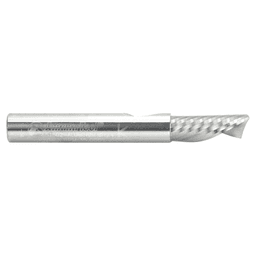 1/4" x 2" Down-Cut 'O' Aluminum Cutting CNC Spiral Router Bit, 1-Flute, 1/4" Shank - Alt Image 1