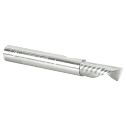 1/4" x 2" Down-Cut 'O' Aluminum Cutting CNC Spiral Router Bit, 1-Flute, 1/4" Shank - Alt Image 2
