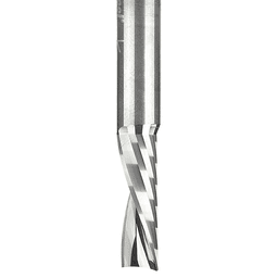 1/4" x 2" Down-Cut 'O' Plastic Cutting CNC Spiral Router Bit, 1-Flute, 1/4" Shank - Alt Image 1