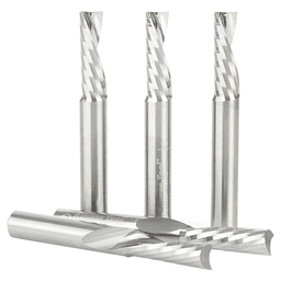 1/4" x 2" x 3/4" Down-Cut 'O' Plastic Cutting CNC Spiral Router Bit, 1-Flute, 1/2" shank (5/Pack) Alt 2 - Image