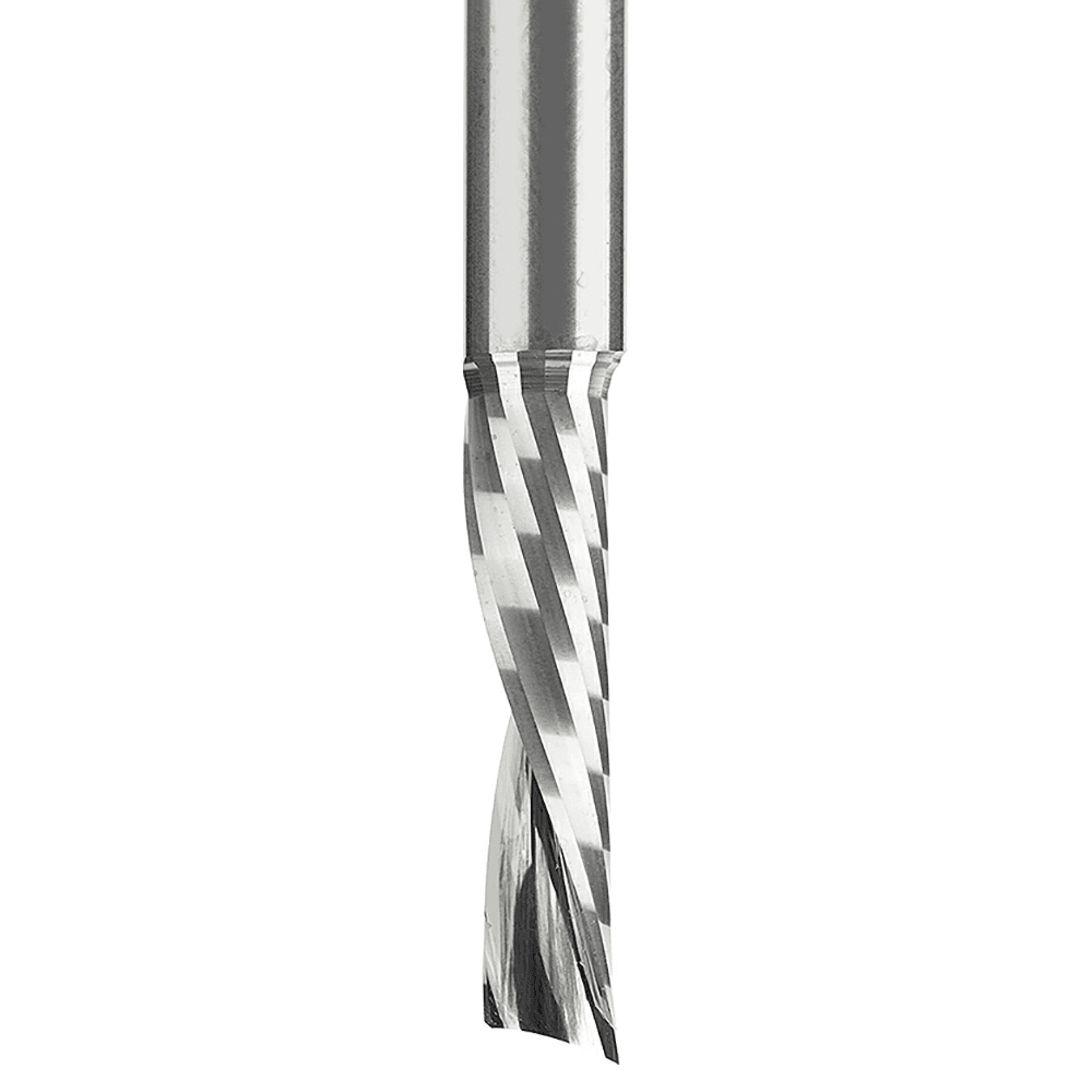 1/4" x 2-1/2" Down-Cut 'O' Plastic Cutting CNC Spiral Router Bit, 1-Flute, 1/4" Shank - Alt Image 1