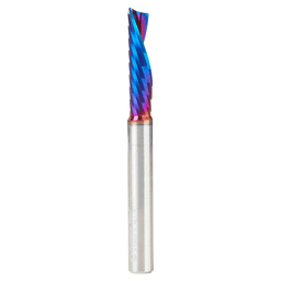 1/4" Dia x 1" Solid Carbide CNC Spektra Extreme Tool Life Coated Spiral 'O' Flute, Plastic Cutting, 1/4" Shank, Down-Cut Router Bit Alt 1 - Image