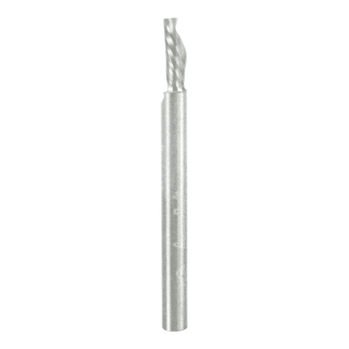 1/8" x 1-1/2" Down-Cut 'O' Aluminum Cutting CNC Spiral Router Bit, 1-Flute, 1/8" Shank - Main Image