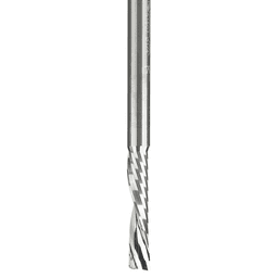 1/4" x 3" Down-Cut 'O' Plastic Cutting CNC Spiral Router Bit, 1-Flute, 1/4" Shank - Alt Image 1