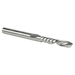 1/4" x 3" Down-Cut 'O' Plastic Cutting CNC Spiral Router Bit, 1-Flute, 1/4" Shank - Alt Image 3