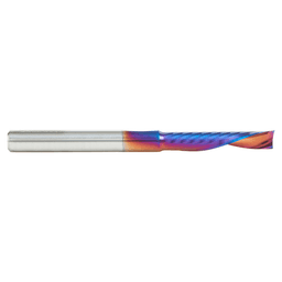 1/4" Dia x 1-1/4" Solid Carbide CNC Spektra Extreme Tool Life Coated Spiral 'O' Flute, Plastic Cutting, 1/4" Shank, Down-Cut Router Bit Alt 2 - Image