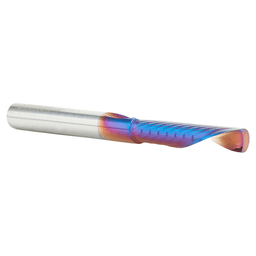 1/4" Dia x 1-1/4" Solid Carbide CNC Spektra Extreme Tool Life Coated Spiral 'O' Flute, Plastic Cutting, 1/4" Shank, Down-Cut Router Bit Alt 3 - Image