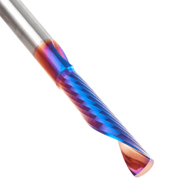 1/4" Dia x 1-1/4" Solid Carbide CNC Spektra Extreme Tool Life Coated Spiral 'O' Flute, Plastic Cutting, 1/4" Shank, Down-Cut Router Bit Alt 4 - Image