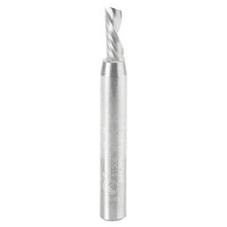 3/16" x 2" Down-Cut 'O' Aluminum Cutting CNC Spiral Router Bit, 1-Flute, 1/4" Shank - Main Image