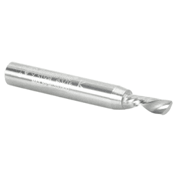 3/16" x 2" Down-Cut 'O' Aluminum Cutting CNC Spiral Router Bit, 1-Flute, 1/4" Shank - Alt Image 2