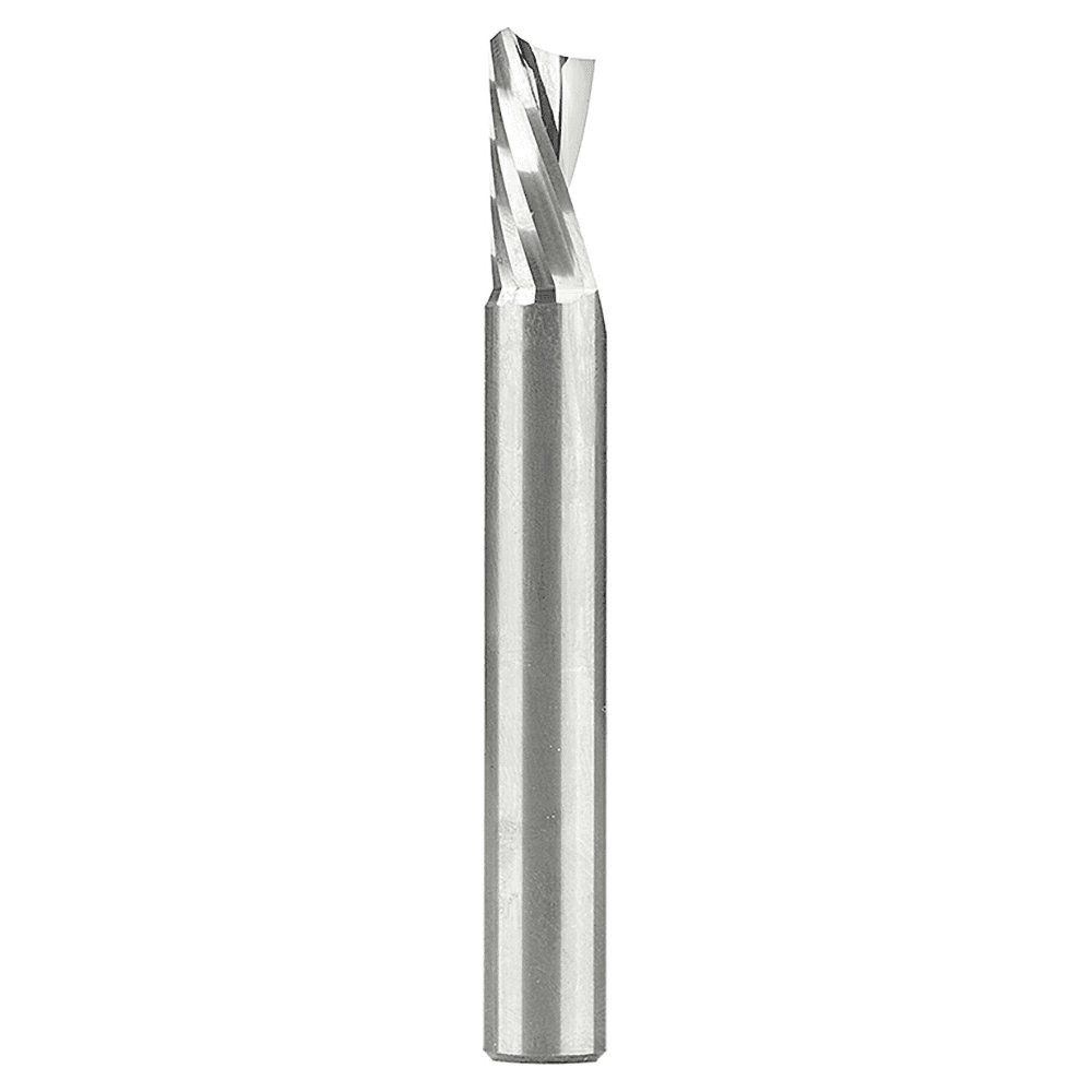 3/8" x 3" Down-Cut 'O' Plastic Cutting CNC Spiral Router Bit, 1-Flute, 3/8" Shank - Main Image