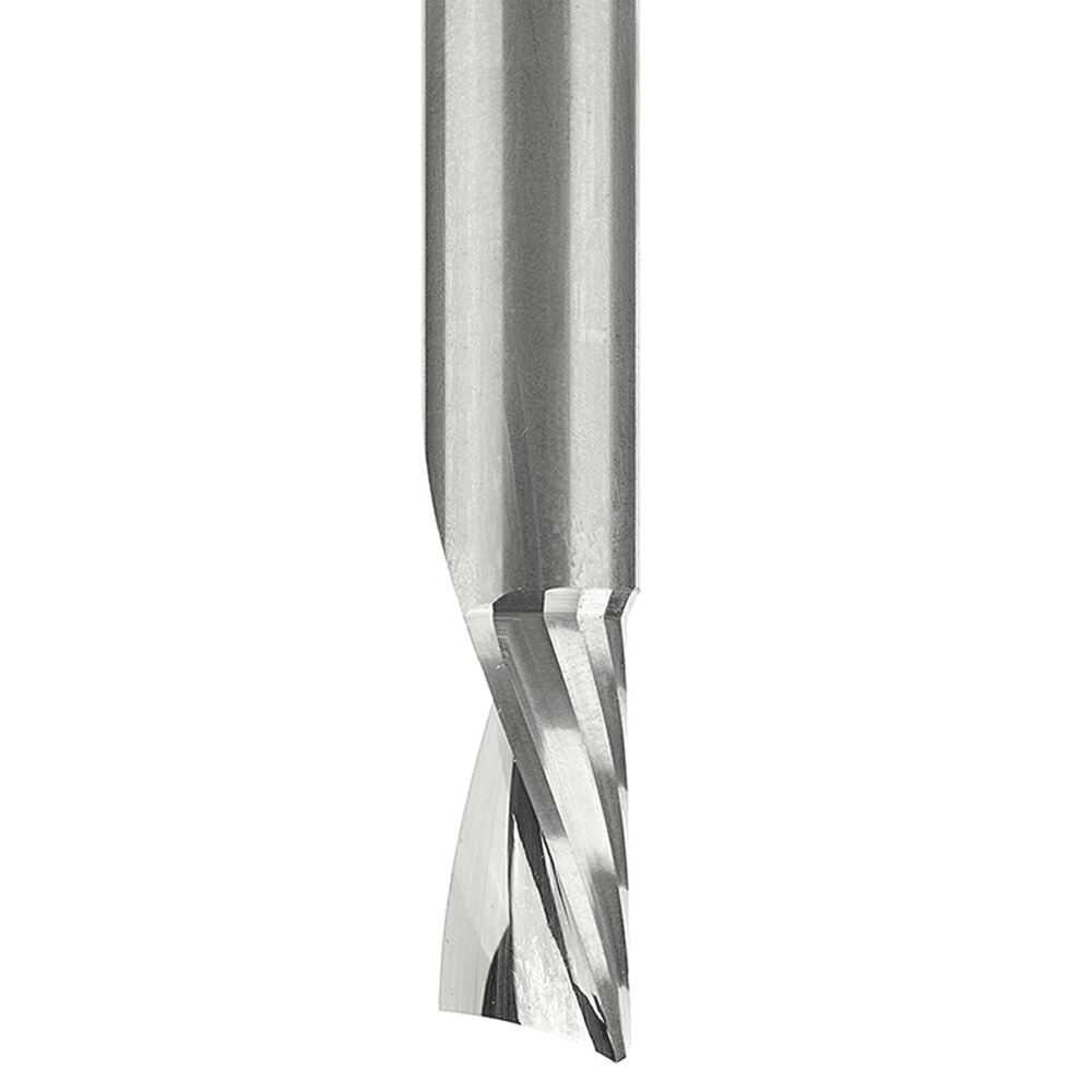 3/8" x 3" Down-Cut 'O' Plastic Cutting CNC Spiral Router Bit, 1-Flute, 3/8" Shank - Alt Image 1