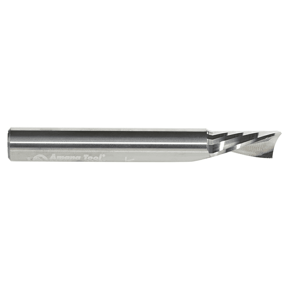 3/8" x 3" Down-Cut 'O' Plastic Cutting CNC Spiral Router Bit, 1-Flute, 3/8" Shank - Alt Image 2