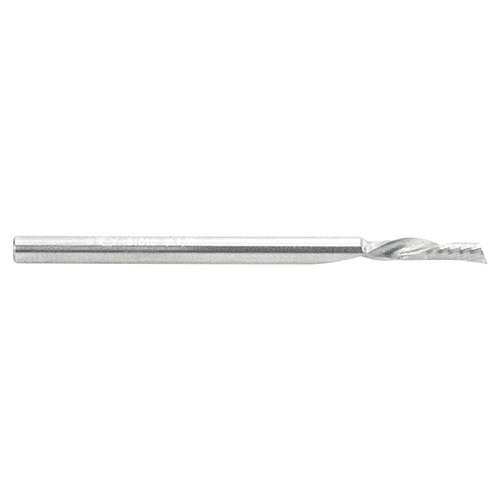 1/8" x 2" Down-Cut 'O' Plastic Cutting CNC Spiral Router Bit, 1-Flute, 1/8" Shank - Alt Image 1