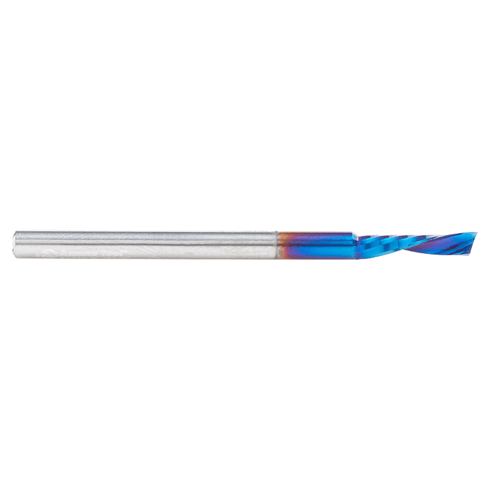 1/8" Dia x 1/2" Solid Carbide CNC Spektra Extreme Tool Life Coated Spiral 'O' Flute, Plastic Cutting, 1/8 Shank, Down-Cut Design Router Bit Alt 2 - Image