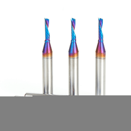 1/8" x 1/2" Spektra Extreme Tool Life Coated Down-Cut 'O' Plastic Cutting CNC Spiral Router Bit, 1-Flute, 1/4" Shank ((5/Pack) Alt 2 - Image