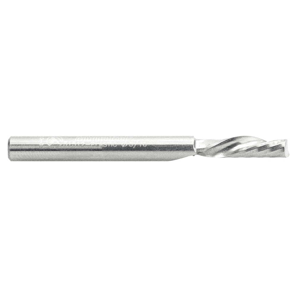 3/16" x 2" Down-Cut 'O' Plastic Cutting CNC Spiral Router Bit, 1-Flute, 3/16" Shank - Alt Image 1