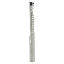 1/4" x 3" x 1-1/2" Down-Cut 'O' Plastic Cutting CNC Spiral Router Bit, 1-Flute, 1/4" Shank - Main Image