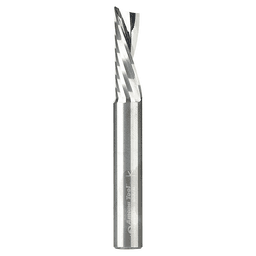3/8" x 3" x 1-1/8" Down-Cut 'O' Plastic Cutting CNC Spiral Router Bit, 1-Flute, 3/8" Shank - Main Image