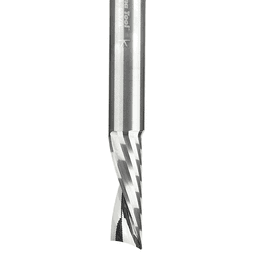 3/8" x 3" x 1-1/8" Down-Cut 'O' Plastic Cutting CNC Spiral Router Bit, 1-Flute, 3/8" Shank - Alt Image 1