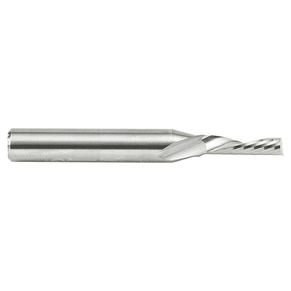 5/32" x 2" Down-Cut 'O' Plastic Cutting CNC Spiral Router Bit, 1-Flute, 1/4" Shank - Alt Image 2