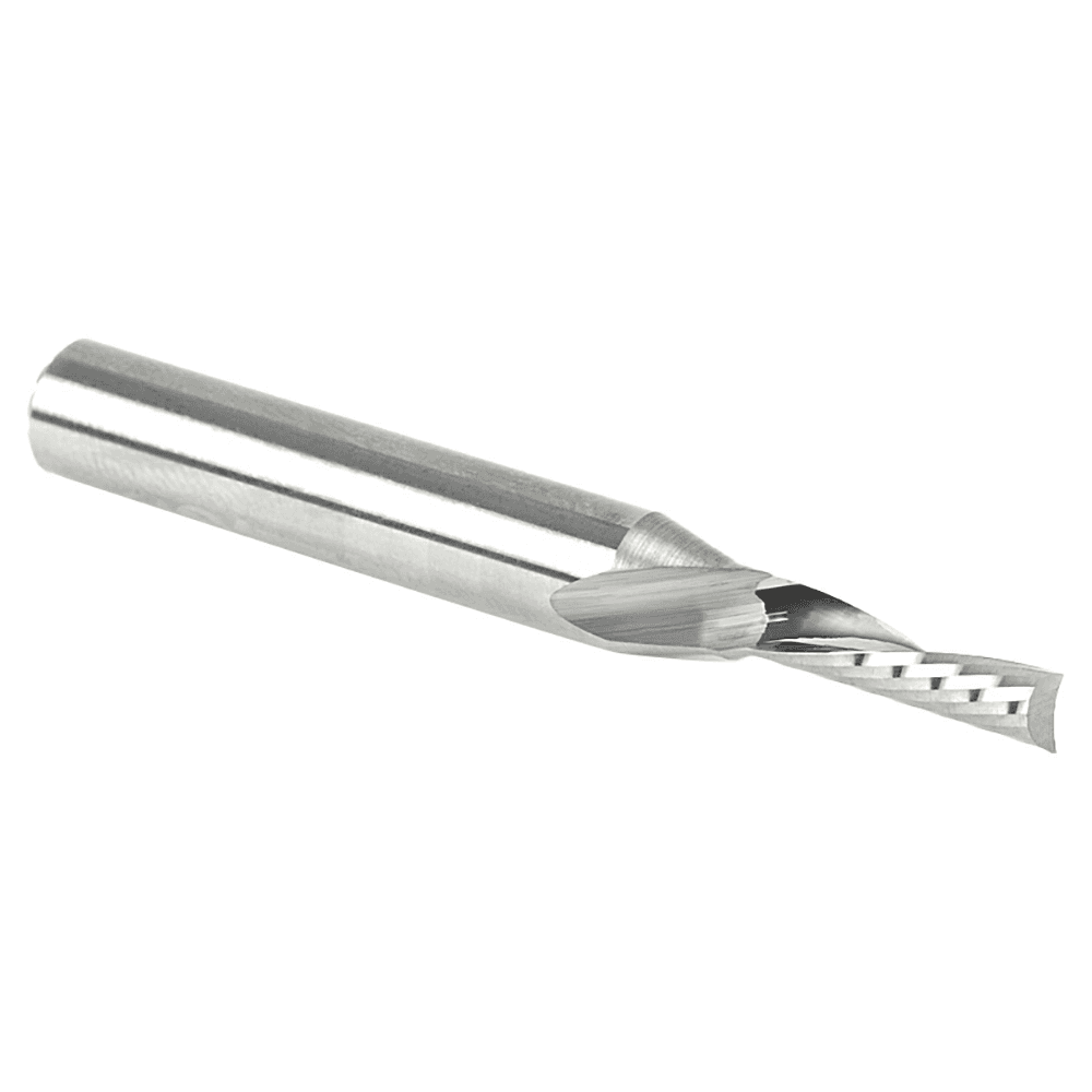 5/32" x 2" Down-Cut 'O' Plastic Cutting CNC Spiral Router Bit, 1-Flute, 1/4" Shank - Alt Image 3