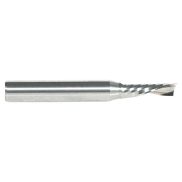 3/16" x 2" Down-Cut 'O' Plastic Cutting CNC Spiral Router Bit, 1-Flute, 1/4" Shank - Alt Image 1