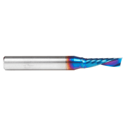 3/16" Dia x 5/8" Solid Carbide CNC Spektra Extreme Tool Life Coated Spiral 'O' Flute, Plastic Cutting, 1/4" Shank, Down-Cut Router Bit Alt 2 - Image