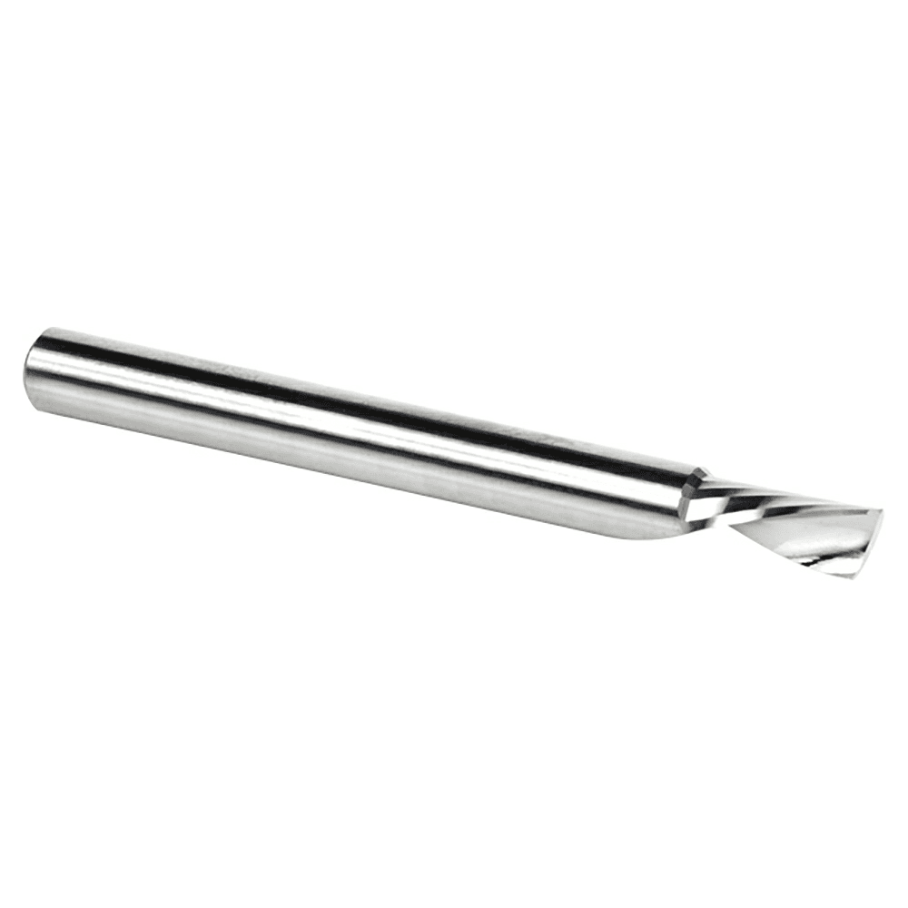3/16" x 2" x 3/8" Down-Cut 'O' Plastic Cutting CNC Spiral Router Bit, 1-Flute, 3/16" Shank - Alt Image 3