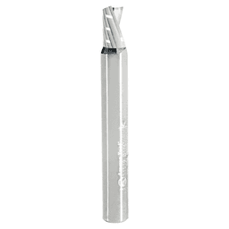 1/4" x 2" x 3/8" Down-Cut 'O' Plastic Cutting CNC Spiral Router Bit, 1-Flute, 1/4" Shank - Main Image
