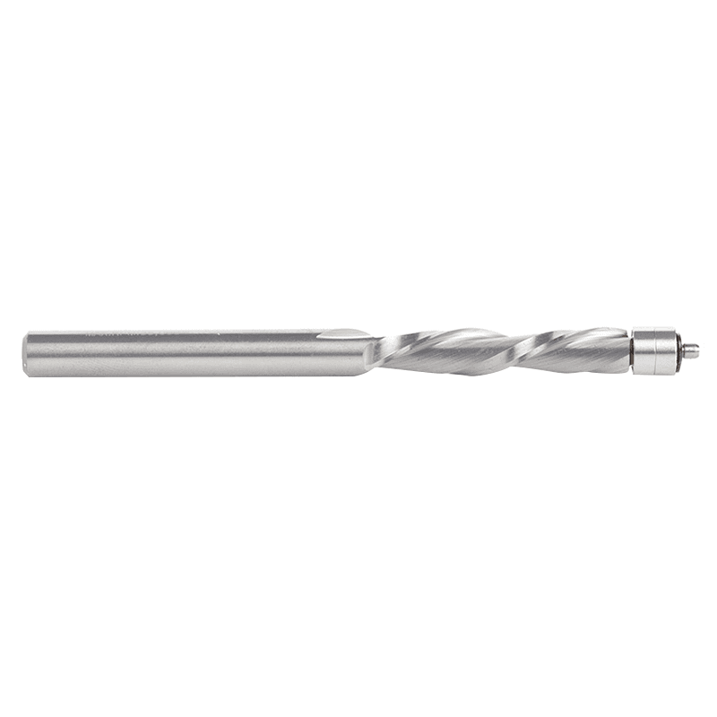 1/4" x 3-1/2" Aluminum Cutting Down-Cut Flush Trim Spiral Bit, 2-Flute, 1/4" Shank - Alt Image 2