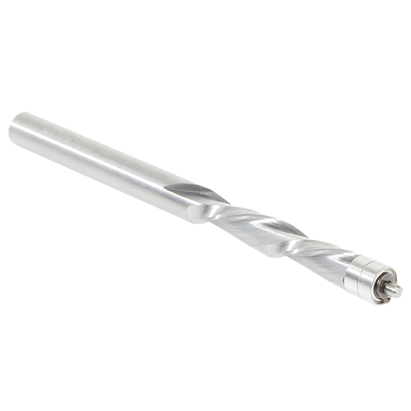 1/4" x 3-1/2" Aluminum Cutting Down-Cut Flush Trim Spiral Bit, 2-Flute, 1/4" Shank - Alt Image 3