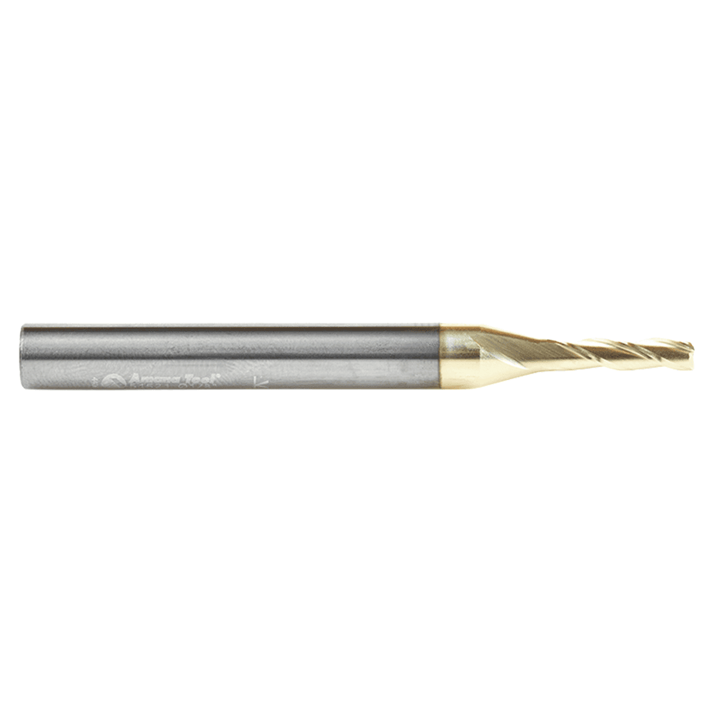 1/8" Dia x 1/2" Solid Carbide CNC Spiral Router Bit for Glass Reinforced Plastic Cutting, 1/4" Shank Up-Cut ZrN Coated Router Bit Alt 2 - Image