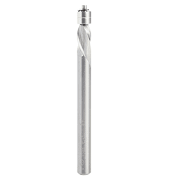 1/4" x 3" Aluminum Cutting Down-Cut Flush Trim Spiral Bit, 2-Flute, 1/4" Shank - Main Image