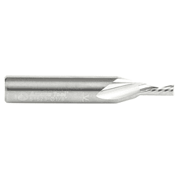1/8" x 1-1/2" Down-Cut 'O' Plastic Cutting CNC Spiral Router Bit, 1-Flute, 1/4" Shank - Alt Image 1