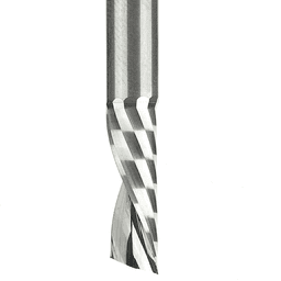 1/4" x 2-1/2" x 3/4" Down-Cut 'O' Plastic Cutting CNC Spiral Router Bit, 1-Flute, 1/4" Shank - Alt Image 1