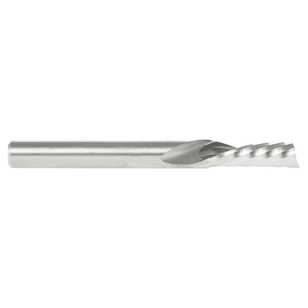 1/4" x 2-1/2" x 3/4" Down-Cut 'O' Plastic Cutting CNC Spiral Router Bit, 1-Flute, 1/4" Shank - Alt Image 2