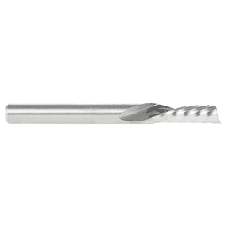1/4" x 2-1/2" x 3/4" Down-Cut 'O' Plastic Cutting CNC Spiral Router Bit, 1-Flute, 1/4" Shank - Alt Image 2