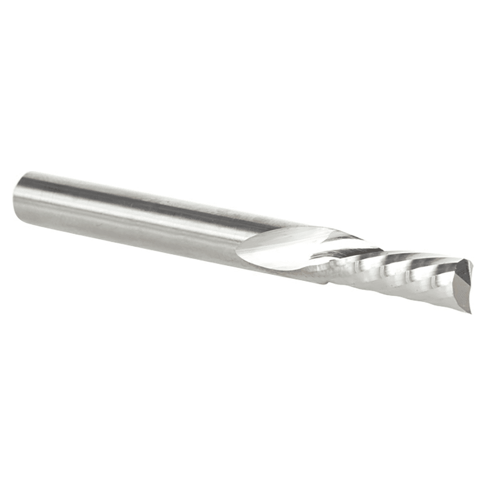 1/4" x 2-1/2" x 3/4" Down-Cut 'O' Plastic Cutting CNC Spiral Router Bit, 1-Flute, 1/4" Shank - Alt Image 3