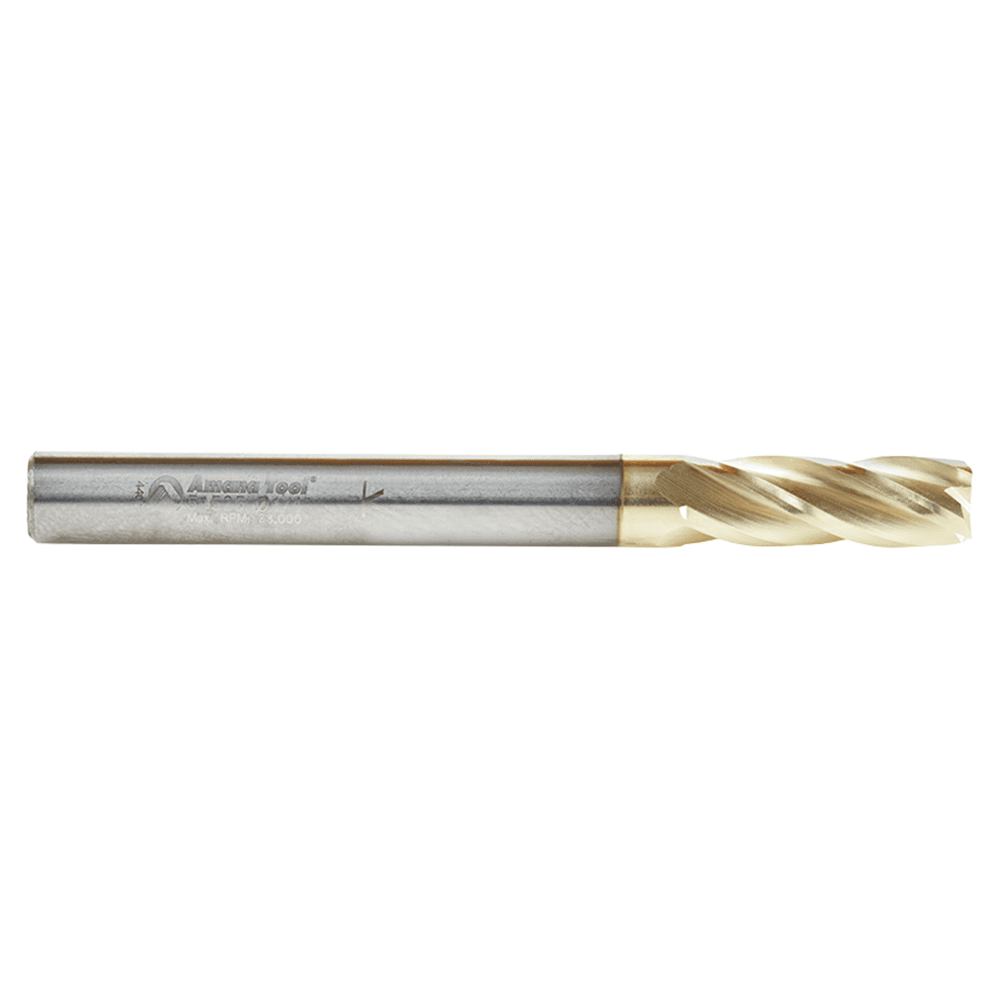 1/4" Dia x 3/4" Solid Carbide CNC Spiral Router Bit for Glass Reinforced Plastic Cutting, 1/4" Shank Up-Cut ZrN Coated Router Bit Alt 2 - Image